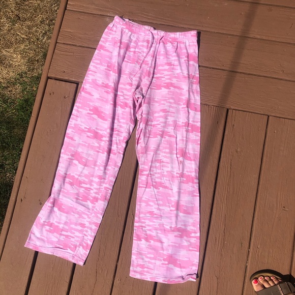 pink camo pajama pants